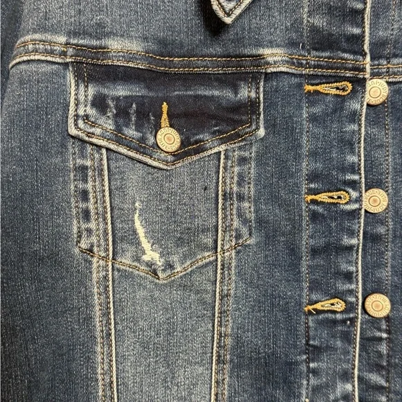 Judy Blue Distressed Indigo Jean Jacket - Picture 2 of 14